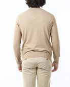 MAGLIONE RASATO SCOLLO V_CAMMELLO