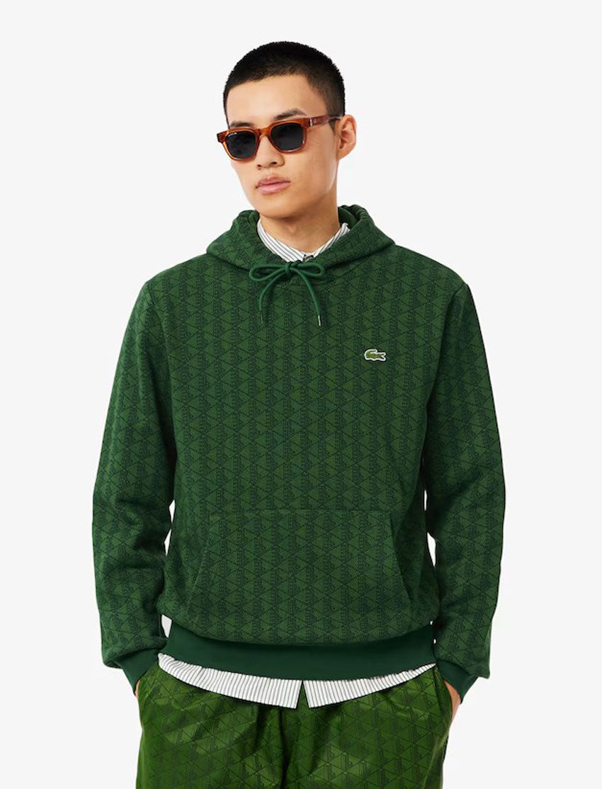 LACOSTE FELPA CAPPUCCIO E MONOGRAMMA_D1R
