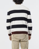 OLD RIVER MAGLIONE GIROCOLLO CON RIGA IN CONTRASTO_BORDEAUX