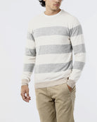 OLD RIVER MAGLIONE GIROCOLLO CON RIGA IN CONTRASTO_BEIGE