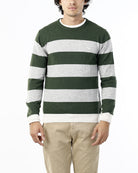 OLD RIVER MAGLIONE GIROCOLLO CON RIGA IN CONTRASTO_SAND