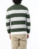 OLD RIVER MAGLIONE GIROCOLLO CON RIGA IN CONTRASTO_SAND