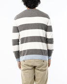 OLD RIVER MAGLIONE GIROCOLLO CON RIGA IN CONTRASTO_ZUCCHERO