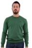 MAGLIONE GIROCOLLO IN COTONE VERDE