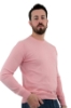 MAGLIONE GIROCOLLO IN COTONE ROSA