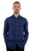 CAMICIA DI LINO CON COLLO CLASSICO BLU