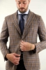 GIACCA GIORDANO BEIGE A QUADRI