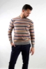 MAGLIONE GLAUCO A RIGHE BEIGE