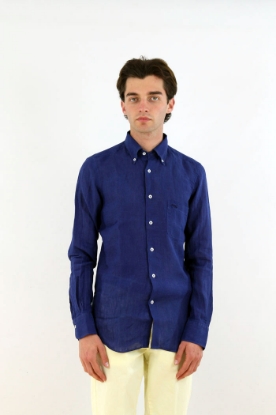 CAMICIA DI LINO BLU