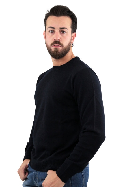 MAGLIONE GIROCOLLO PAUL NERO