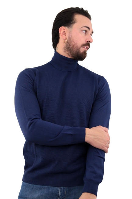 MAGLIONE DOLCEVITA DANIEL BLU