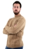 MAGLIONE LUPETTO A TRECCE JAMES BEIGE