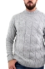 MAGLIONE LUPETTO A TRECCE JAMES GRIGIO