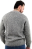 CARDIGAN A 5 BOTTONI MELANGE GRIGIO