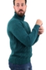 MAGLIONE DOLCEVITA A TRECCE VERDE