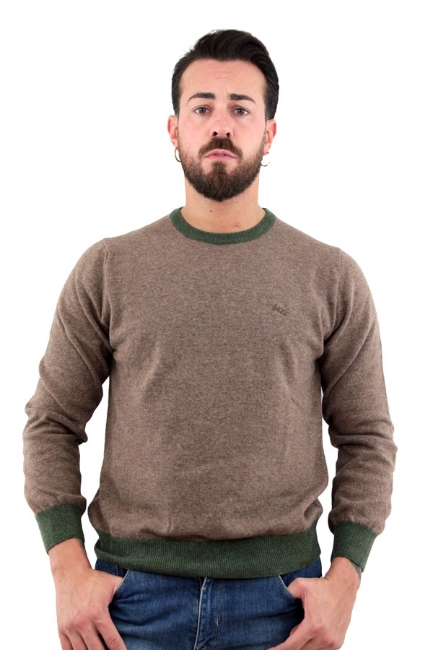 MAGLIONE BEIGE CON TOPPE 