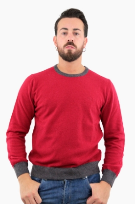 MAGLIONE ROSSO CON TOPPE 