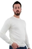 MAGLIONE GIROCOLLO IN COTONE BIANCO