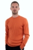 MAGLIONE DI COTONE A TRECCE ARANCIONE