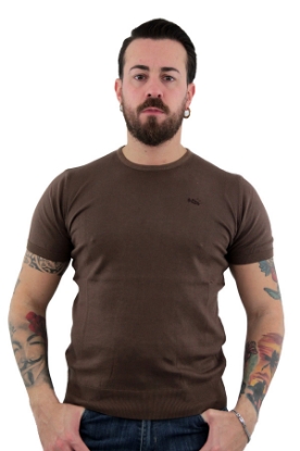 T-SHIRT MINILOGO  MARRONE