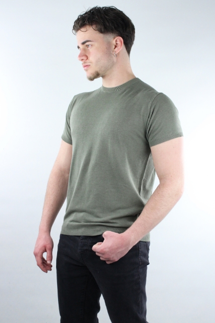 T-SHIRT IN LINO HARRY VERDE