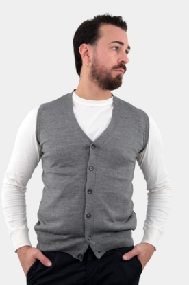 GILET CON BOTTONI MARTIN GRIGIO