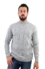 MAGLIONE LUPETTO A TRECCE JAMES GRIGIO