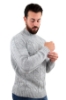 MAGLIONE LUPETTO A TRECCE JAMES GRIGIO