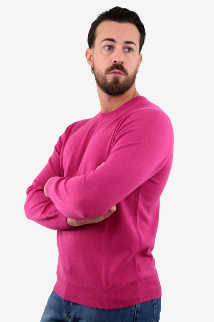 MAGLIONE GIROCOLLO FASHION OLD FUCSIA 