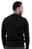 MAGLIONE GIROCOLLO IN COTONE NERO