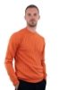 MAGLIONE DI COTONE A TRECCE ARANCIONE