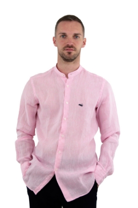 CAMICIA DI LINO COREANA ROSA