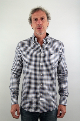 CAMICIA IN COTONE QUADRUCCI BLU