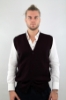 GILET CON BOTTONI BORDEAUX