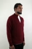 MAGLIONE LUPETTO DIN MEZZA ZIP BORDEAUX