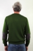 MAGLIONE GIROCOLLO EXTRAFINE CON TOPPE VERDE