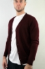 CARDIGAN DI LANA  CON BOTTONI BORDEAUX