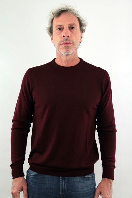 MAGLIONE  GIROCOLLO MERINOS BORDEAUX