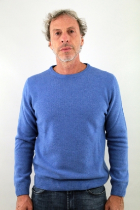 MAGLIONE GIROCOLLO DILAN AZZURRO